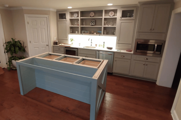 Basement Wet Bar with Island